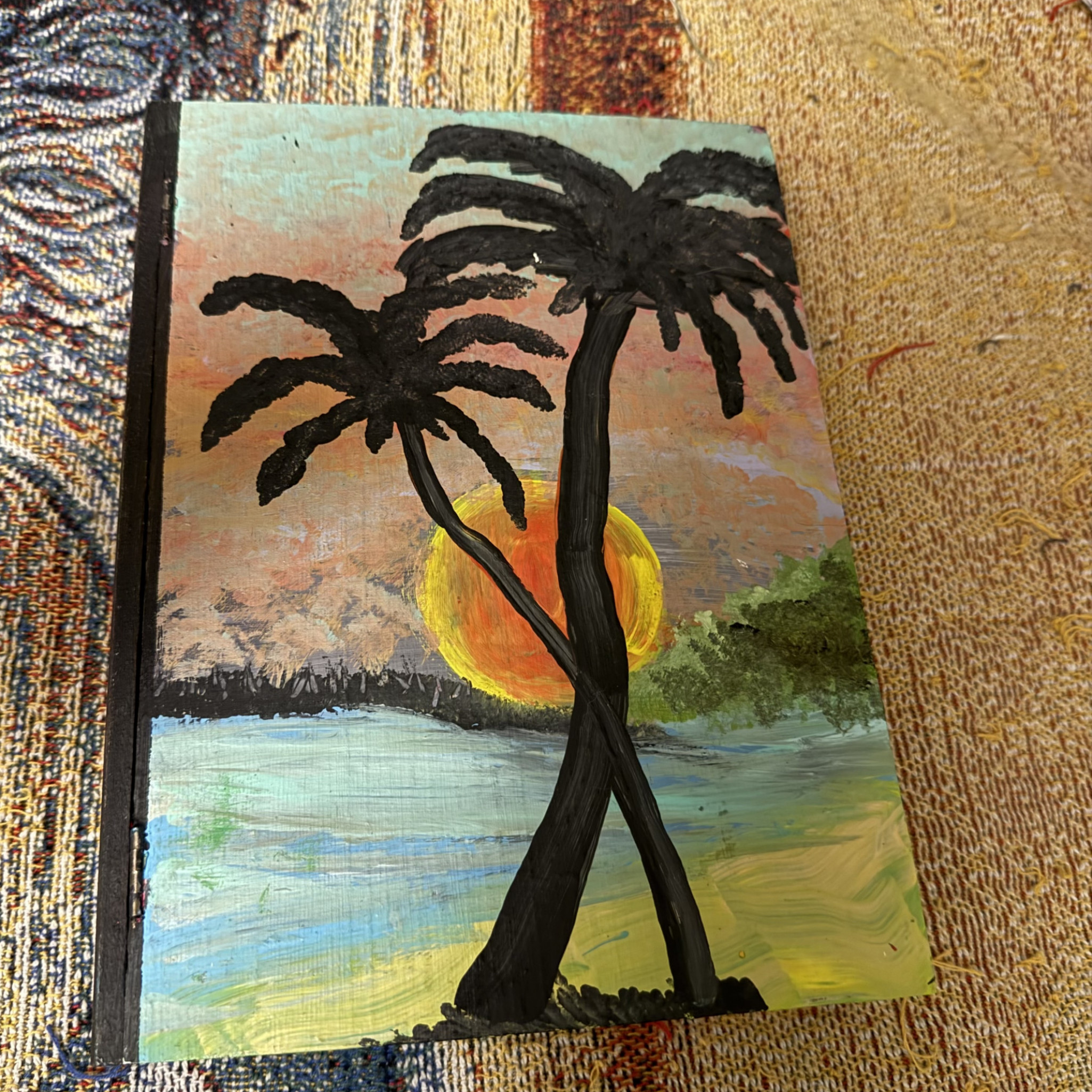 Golden Hour Book Box Painte By Suzy Wylde