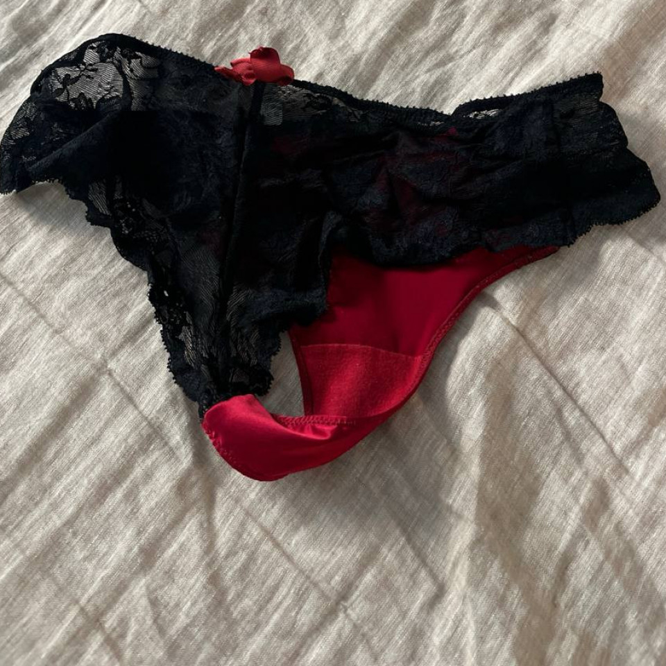 black and red panties