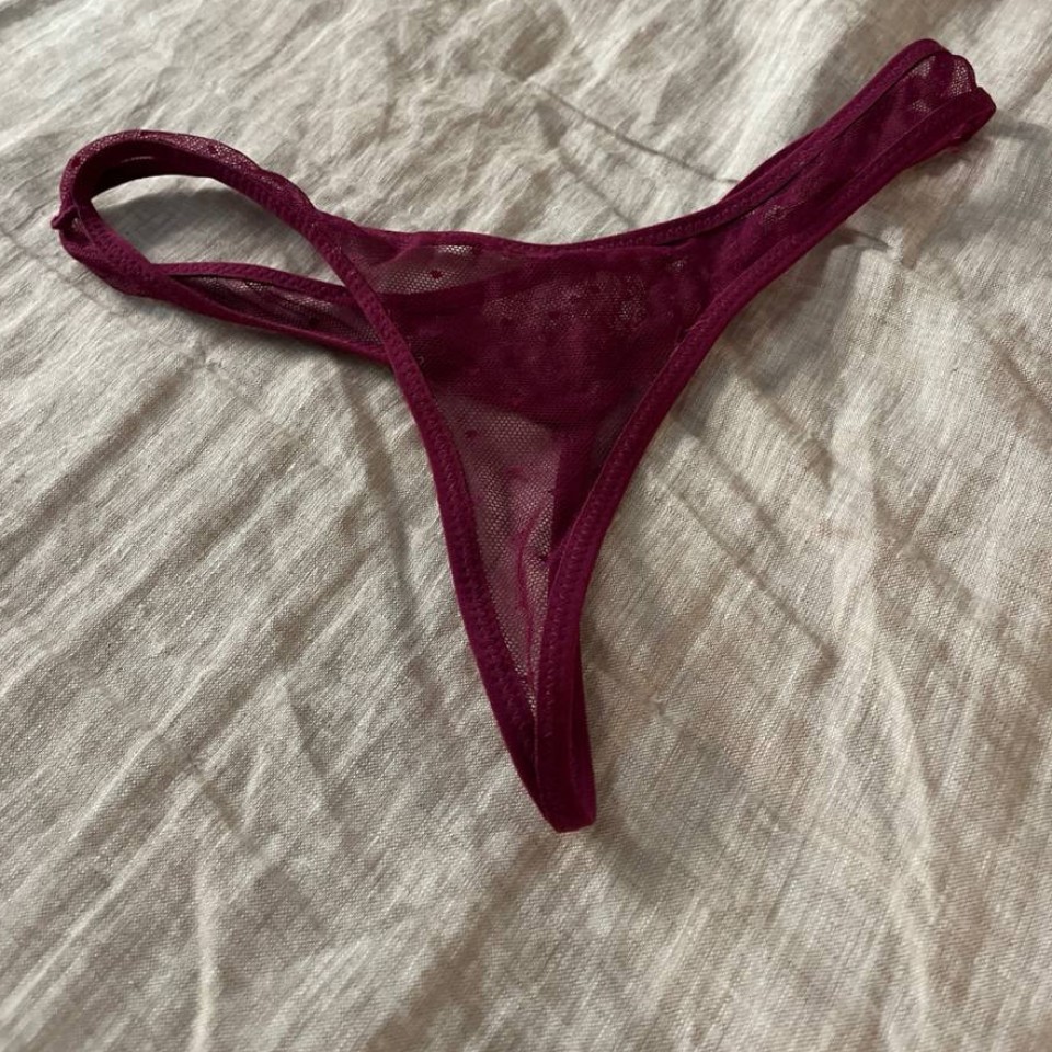 burgundy panties