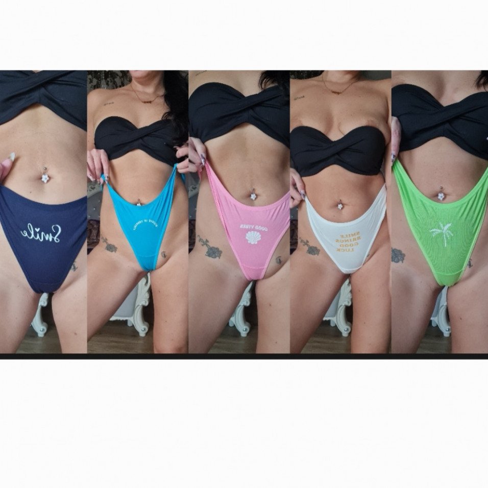 Set 5 panties plus custom wearing them