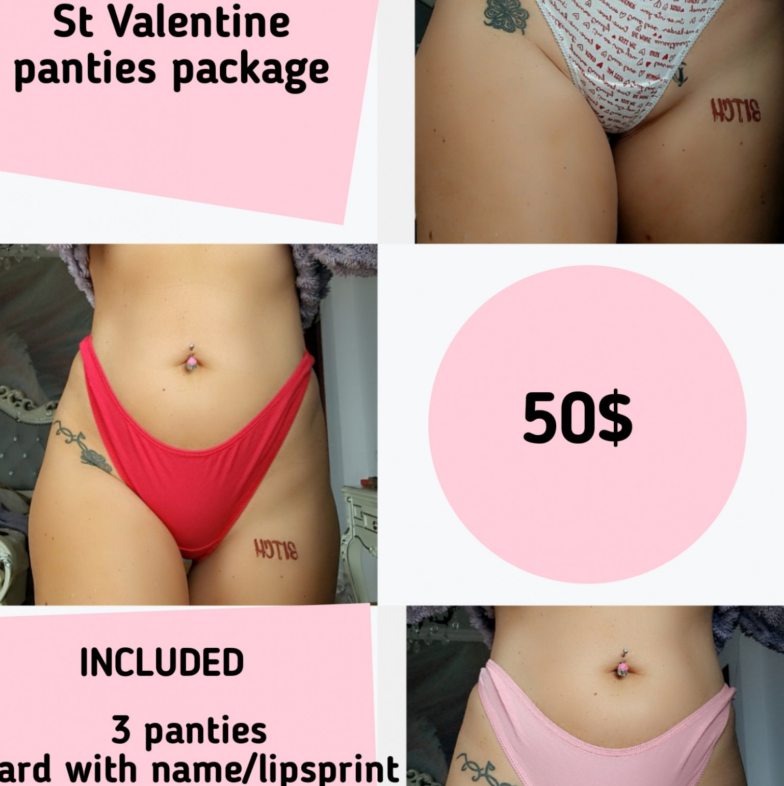 3 panties 5 min custom and more