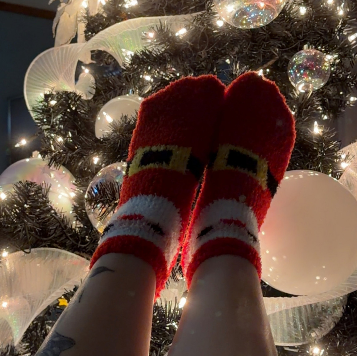 Sweaty Santa socks