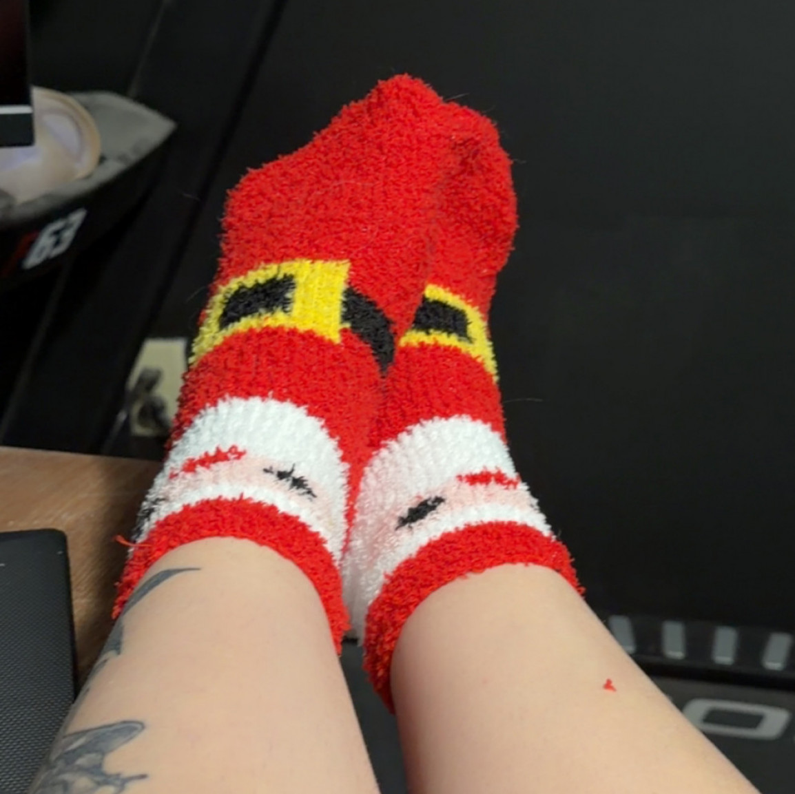 Sweaty Santa socks