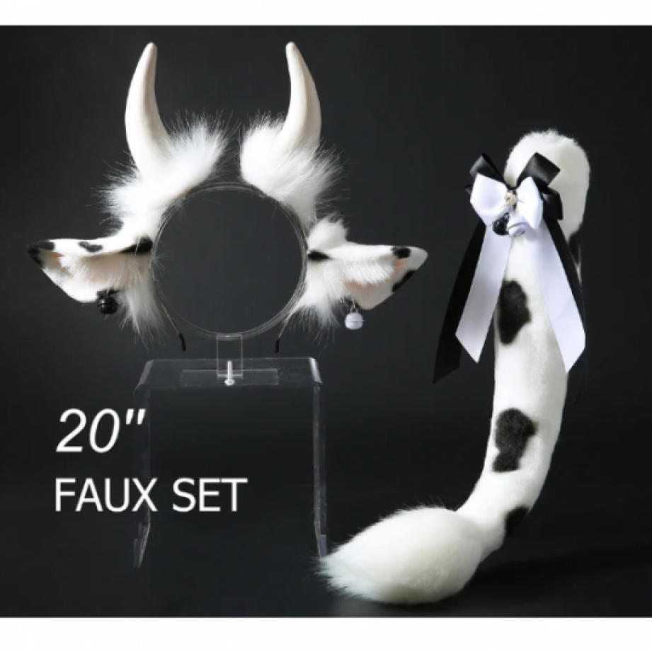 Gift me a Cow Butt Plug Tail and Ear Set