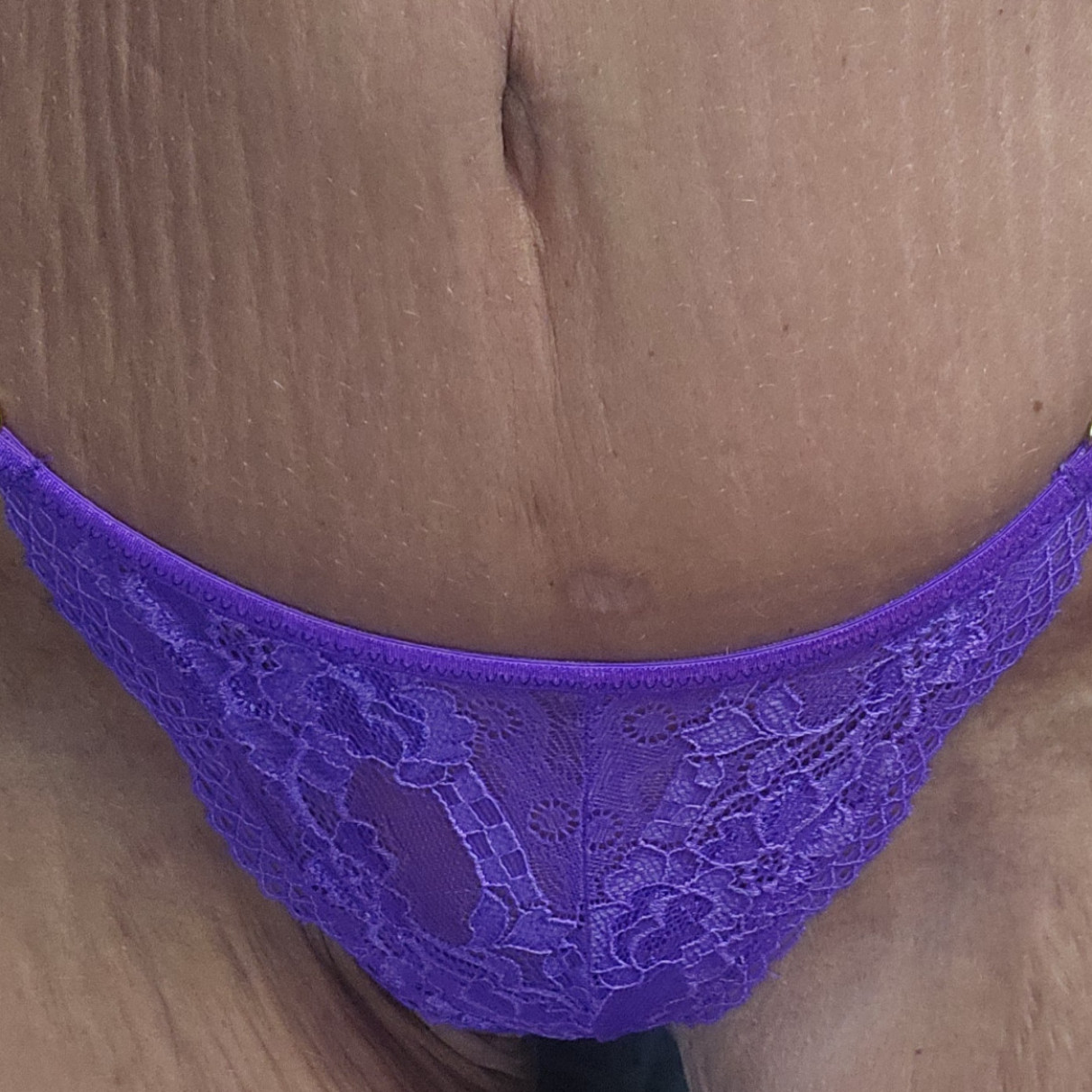 Purple Lace String Thong
