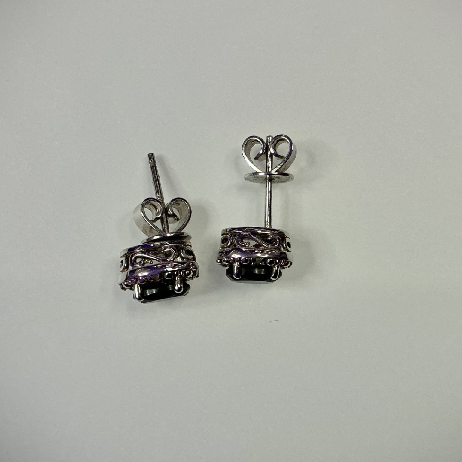 Onyx with diamond accent earrings