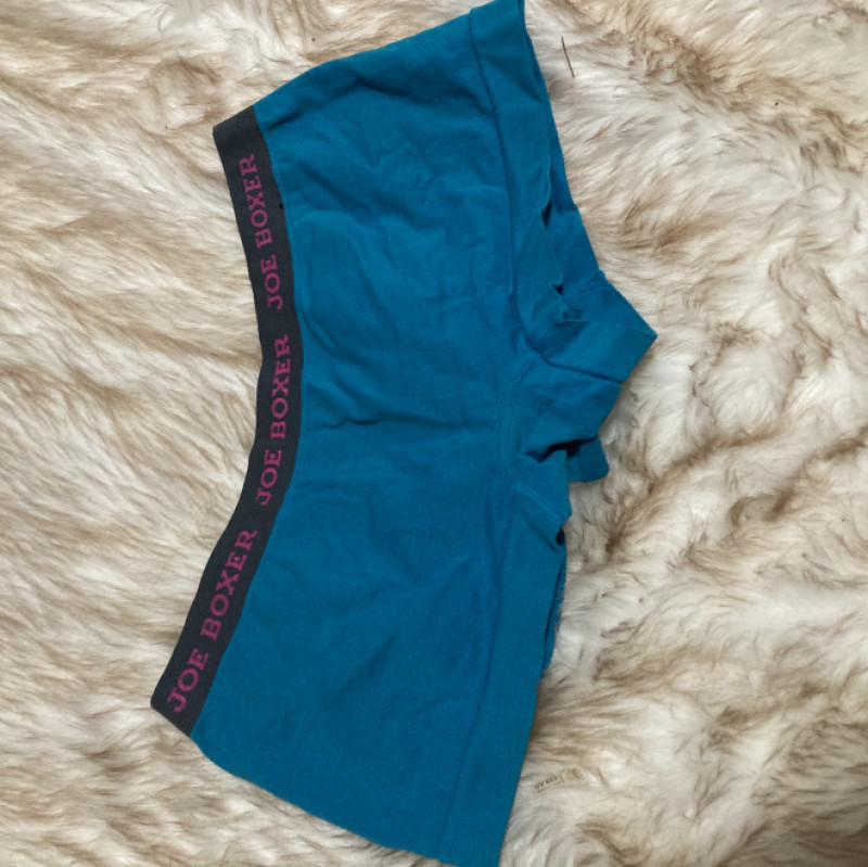 Blue exercise shorts
