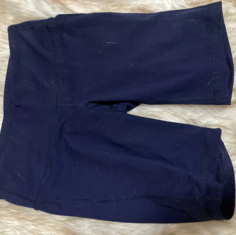 Very dirty blue exercise shorts