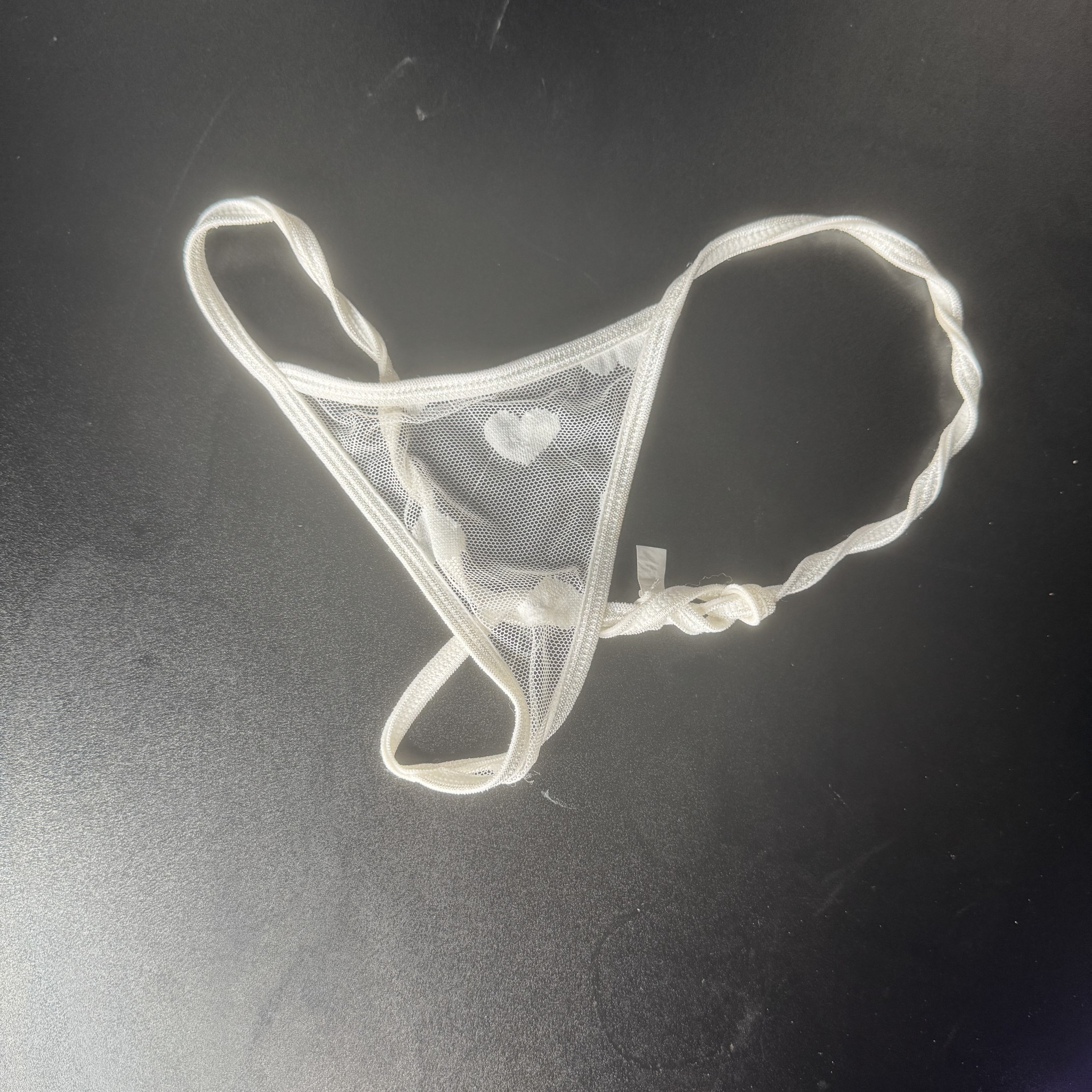White Heart Heart G String