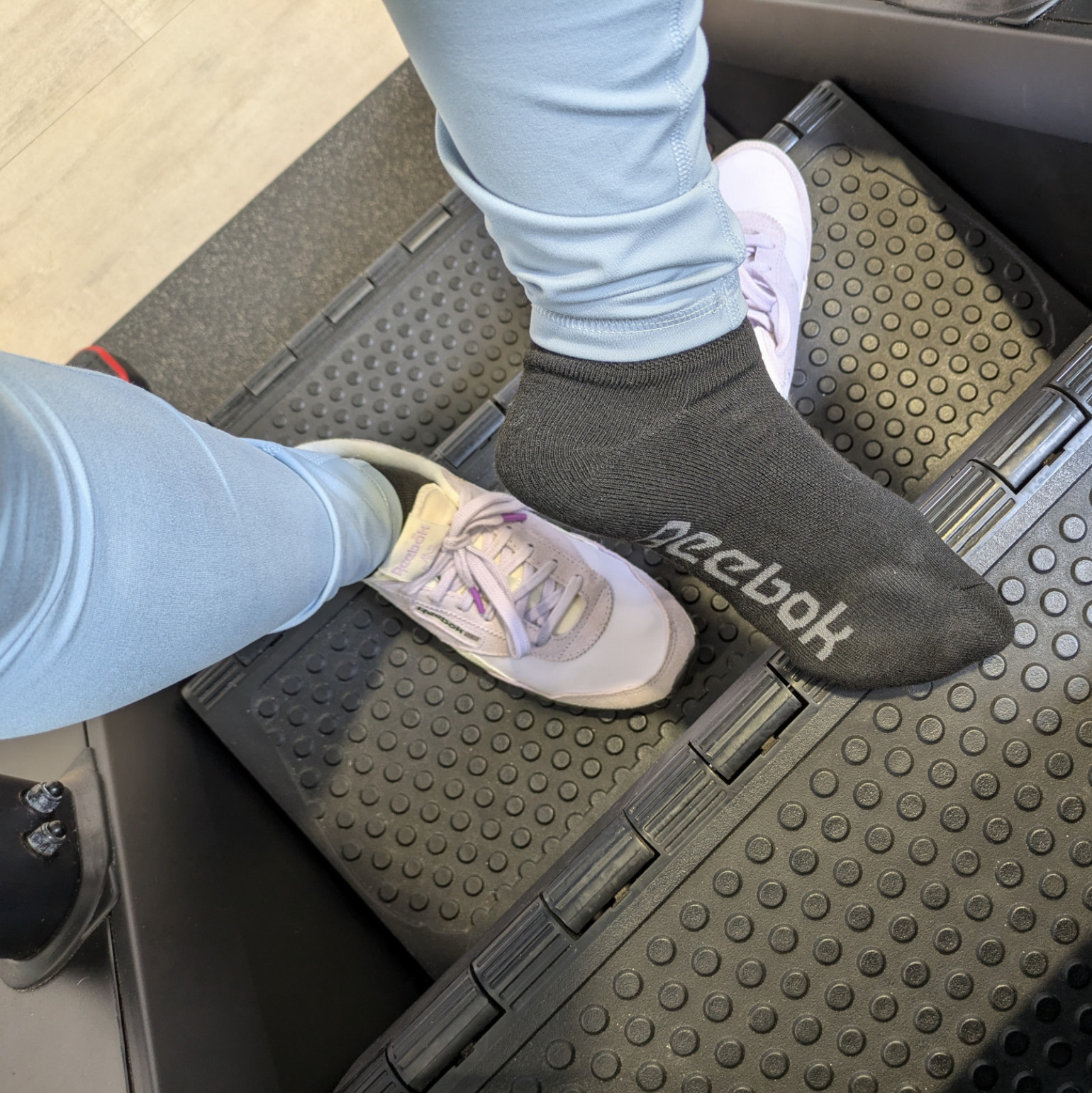 Socks worn to the gym