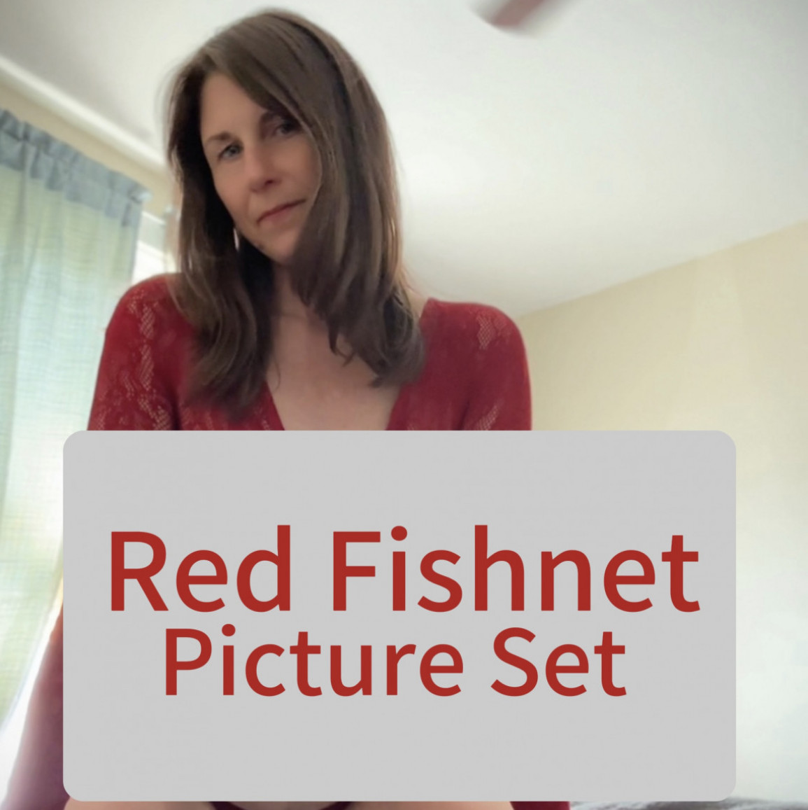 Red Fishnet Photo Set