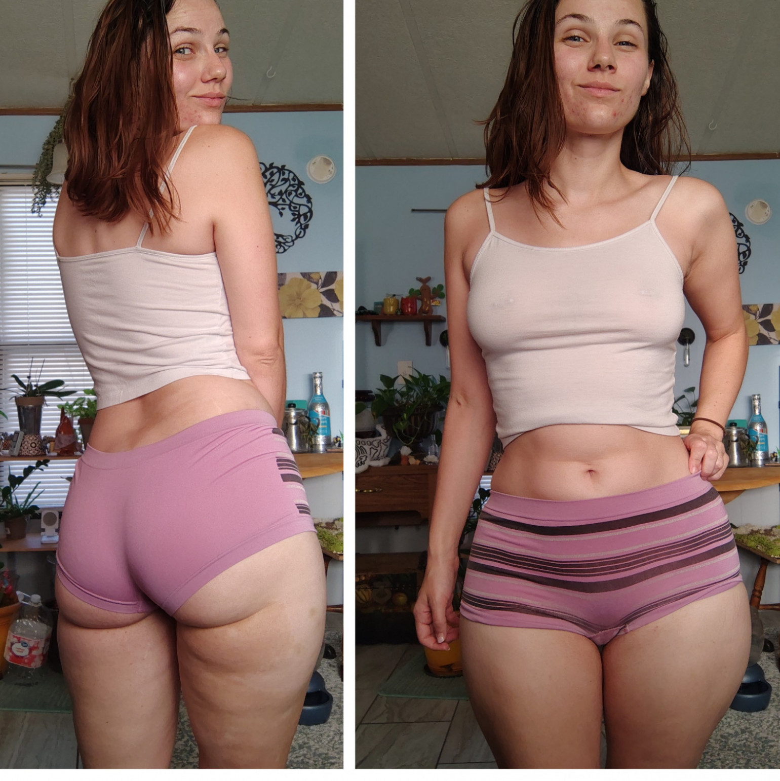 Pink Striped Panties