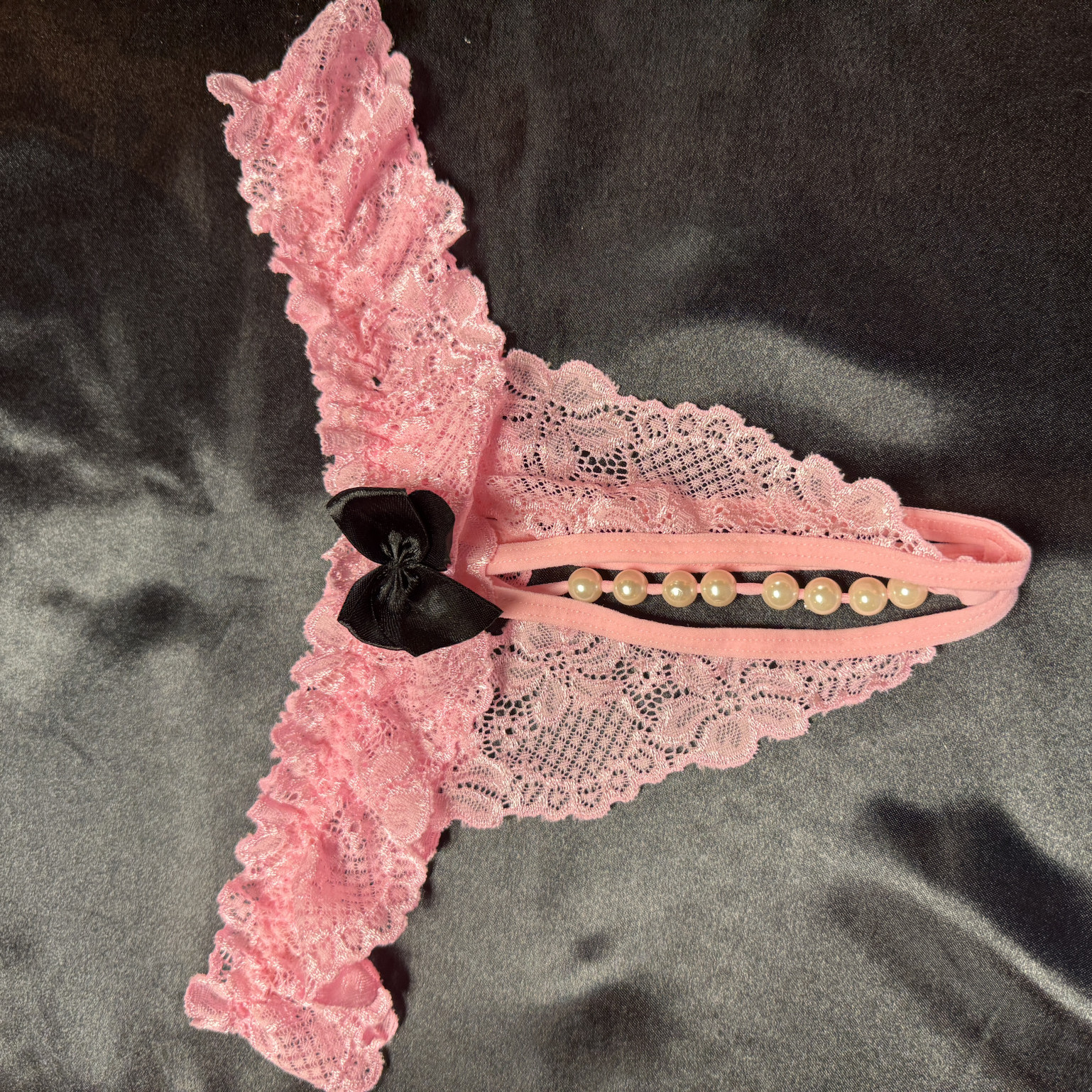 Pink Lace crotchless Never washed