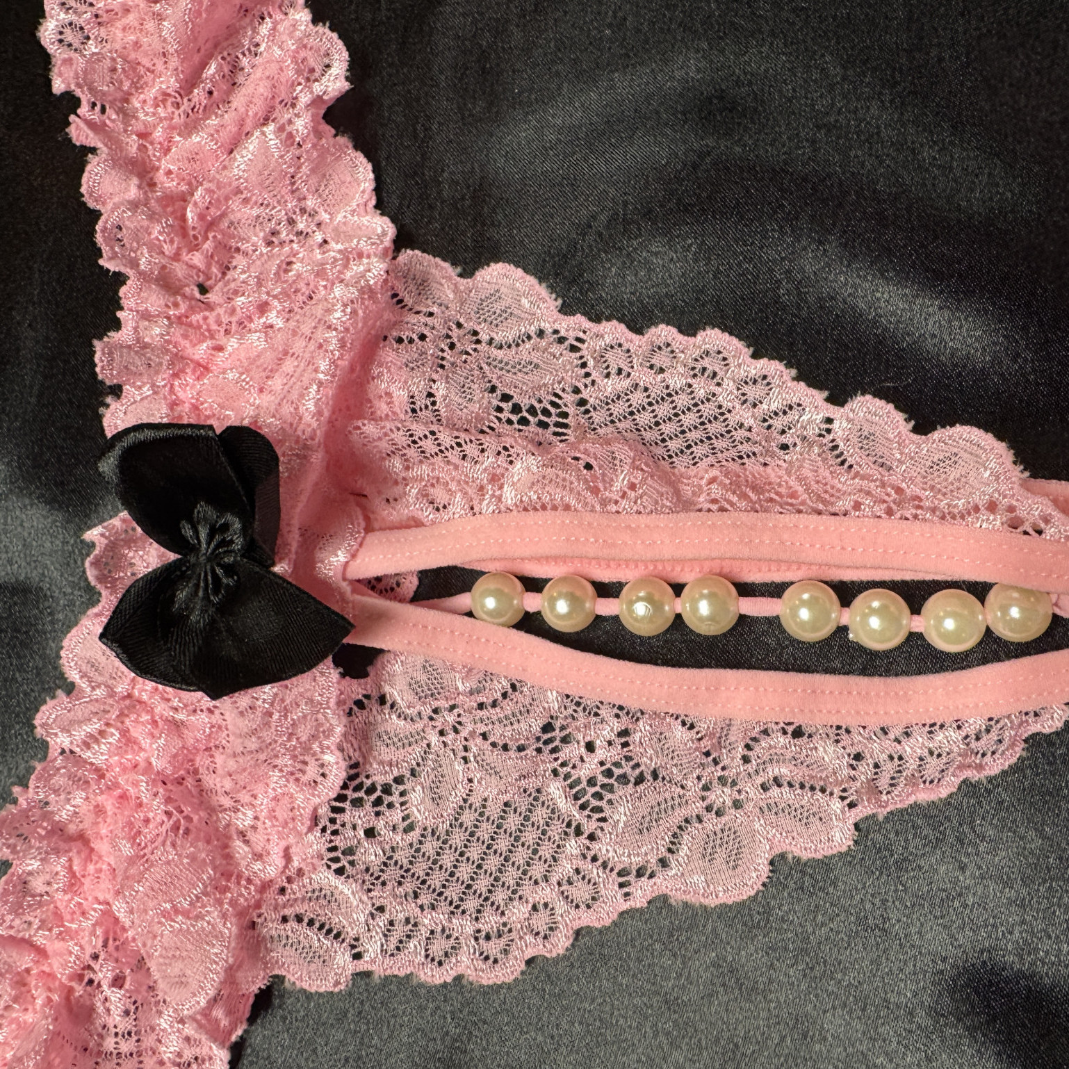 Pink Lace crotchless Never washed
