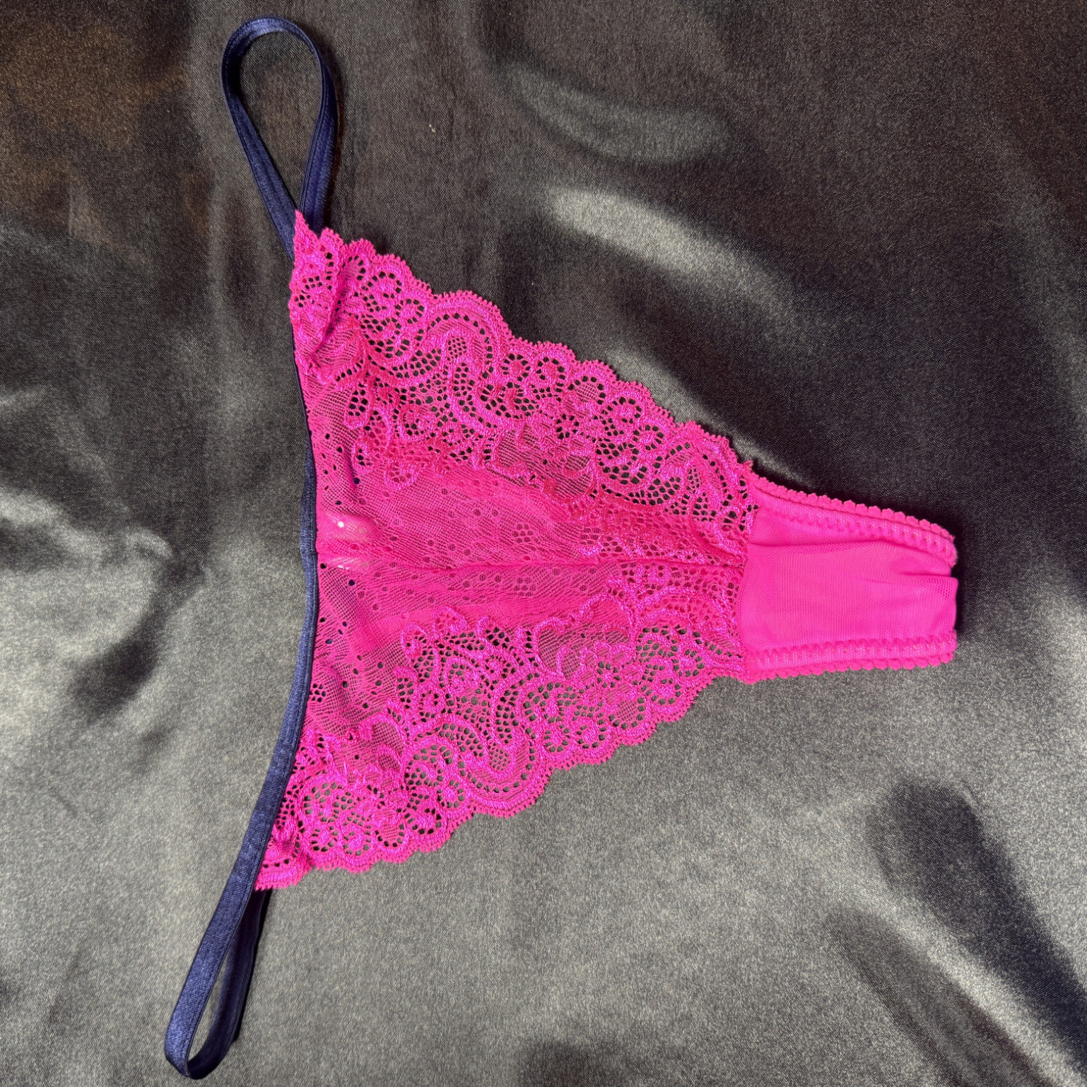 Pink lace thong never washed
