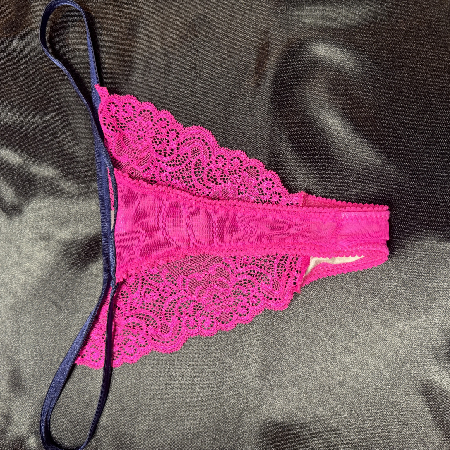 Pink lace thong never washed