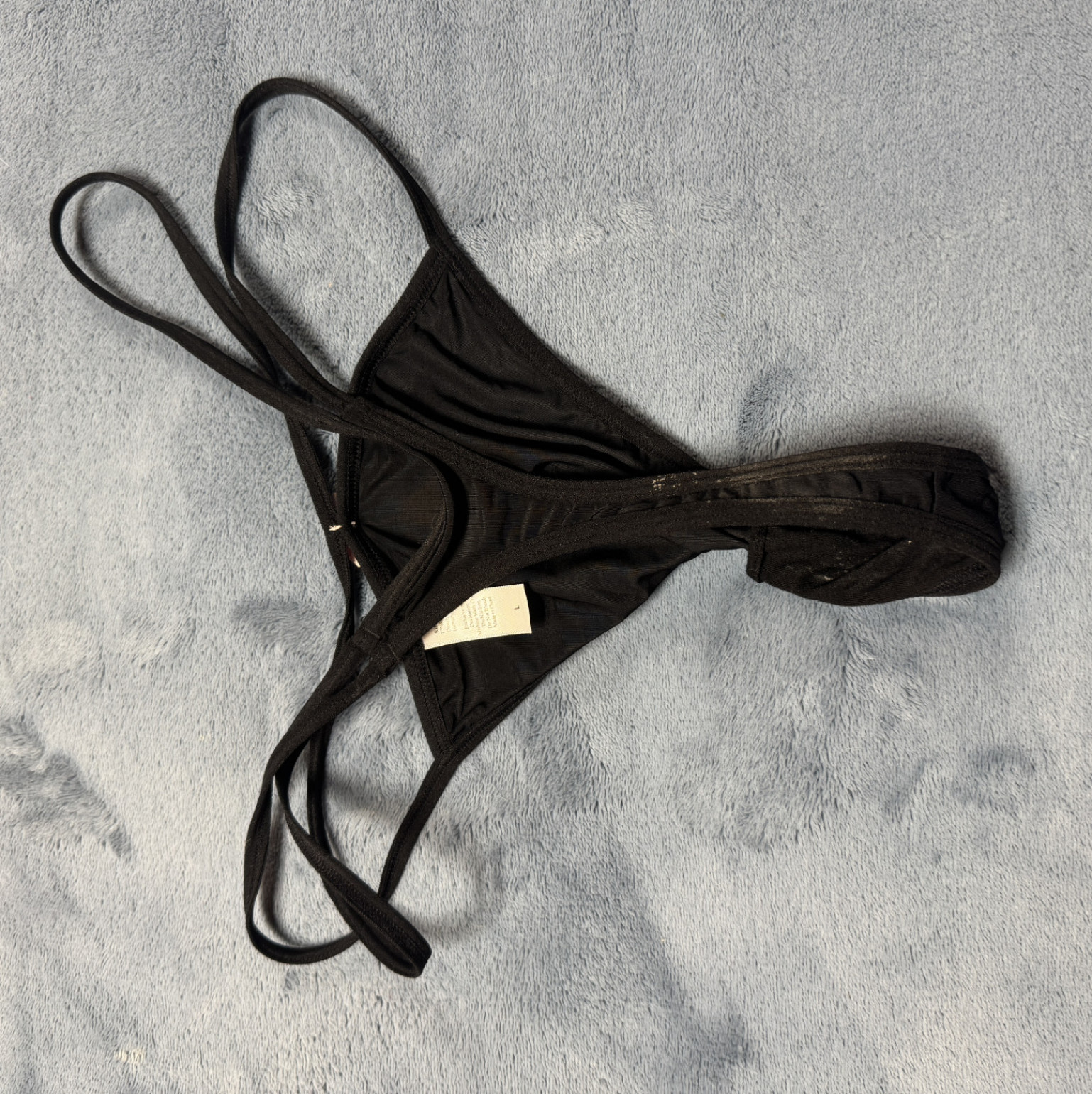 black sheer thong never washed