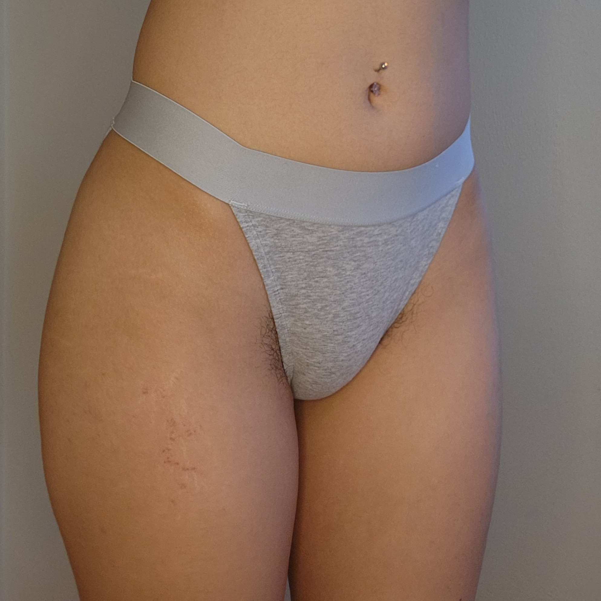 Used Gray Thong