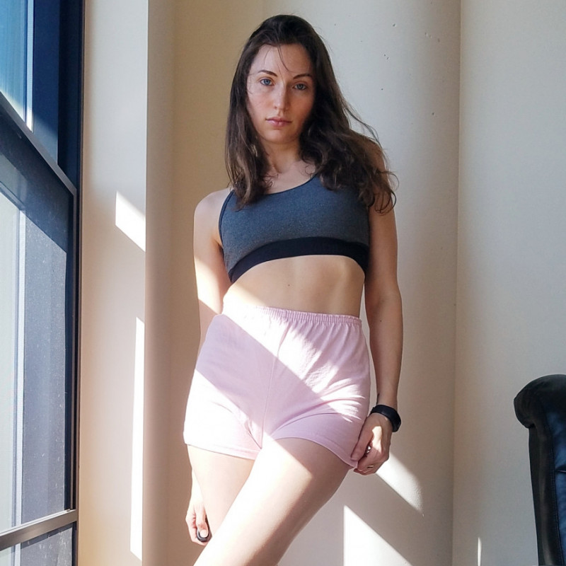 Smelly Gym Shorts Hairy Bush 24 hr wear