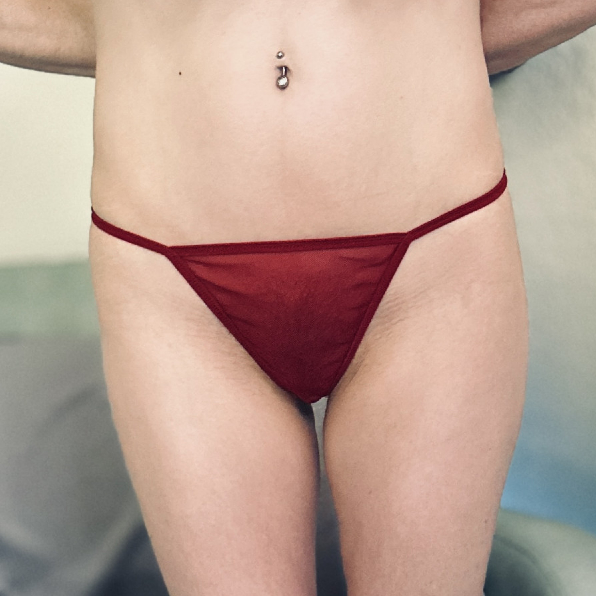 Burgundy String Thong