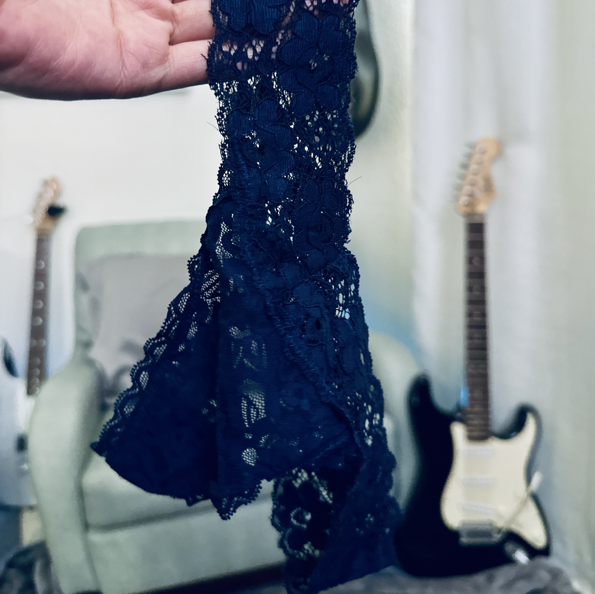 Royal Blue Lace Thong