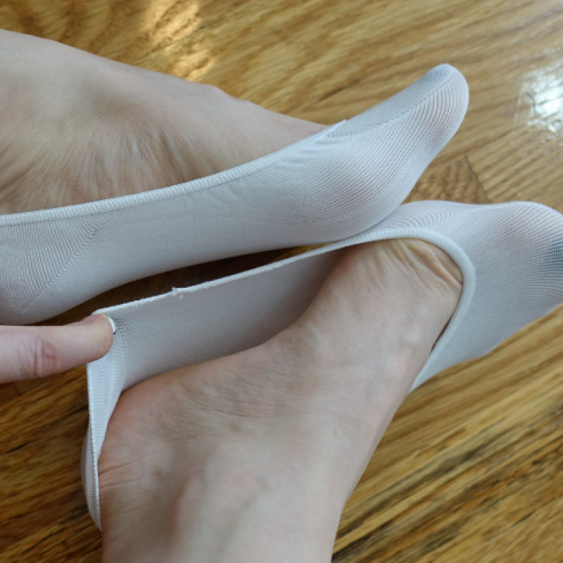 White Ped No Show Socks