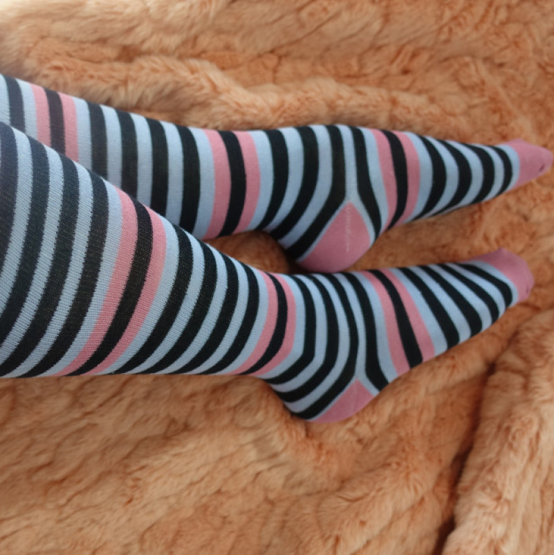 Pink and Purple Knee Socks!