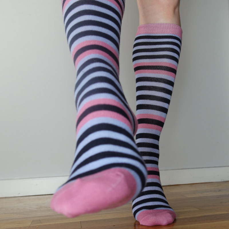 Pink and Purple Knee Socks!