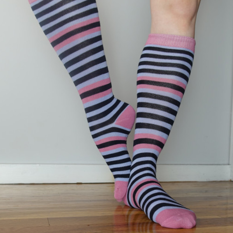 Pink and Purple Knee Socks!