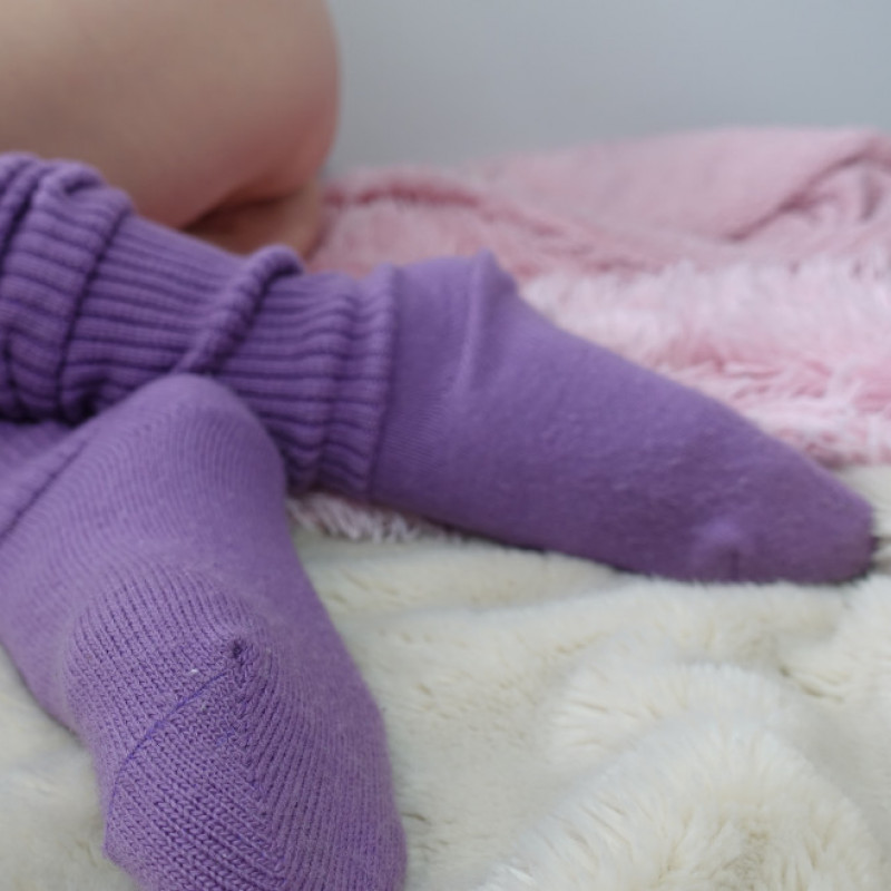 Purple Slouch Socks