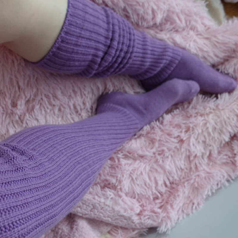 Purple Slouch Socks