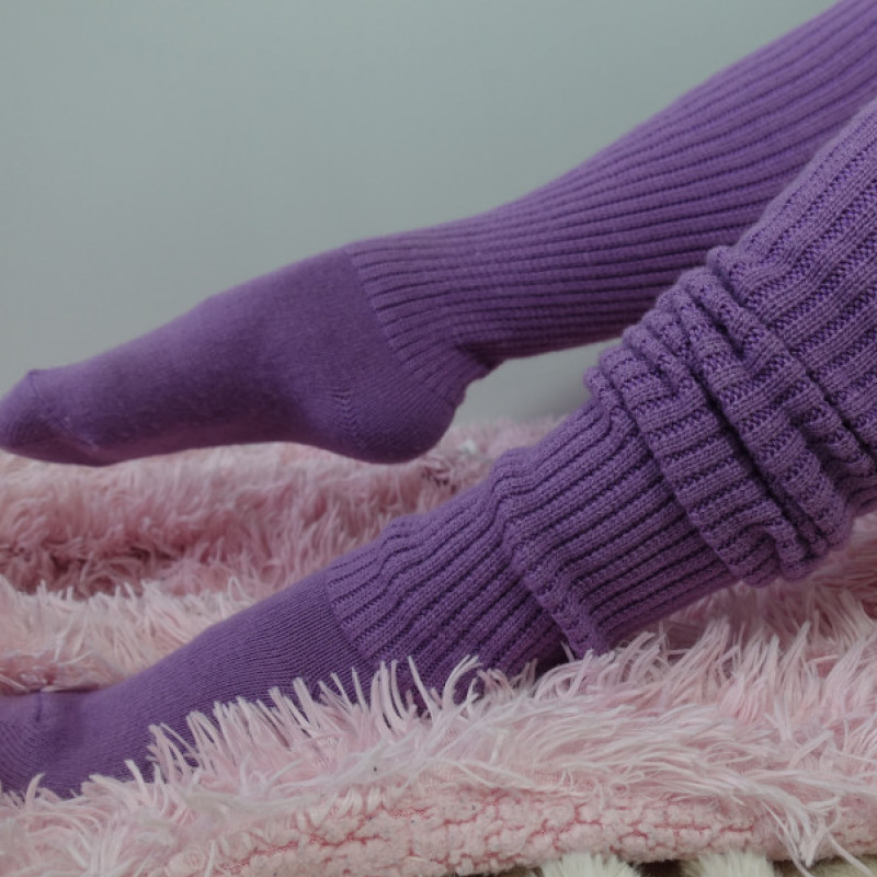 Purple Slouch Socks