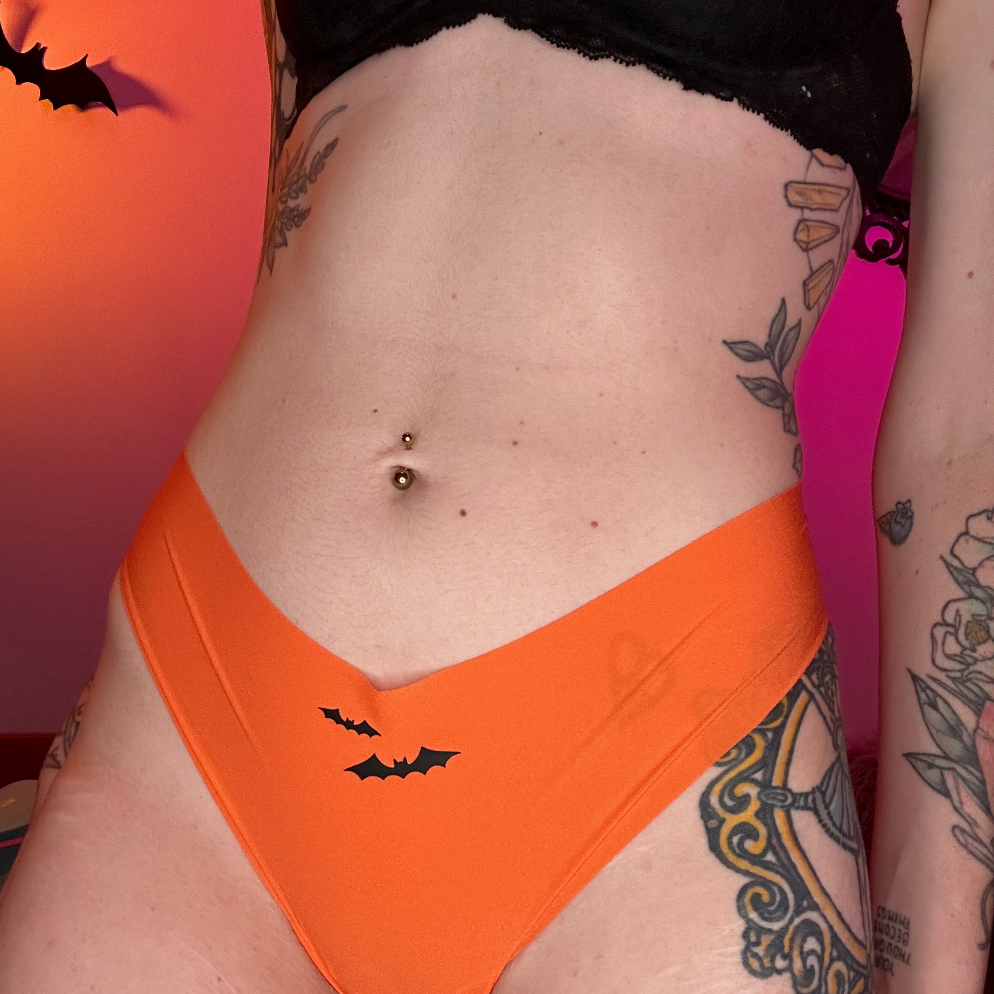 Orange Bat Thong