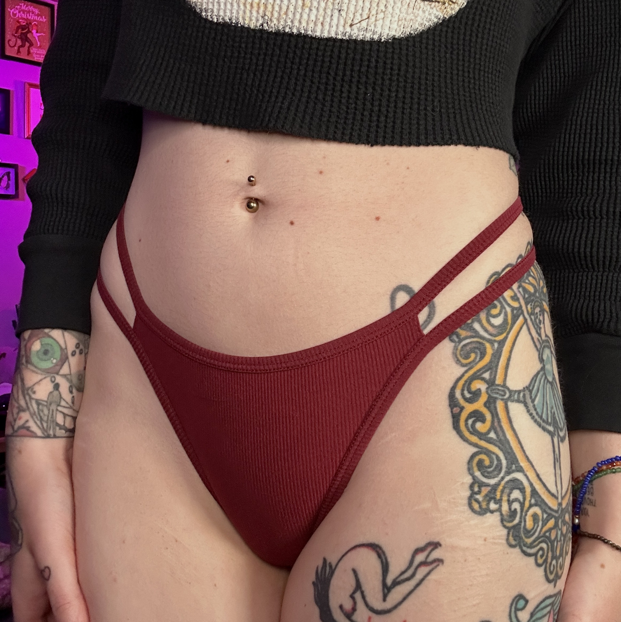 Maroon Thong