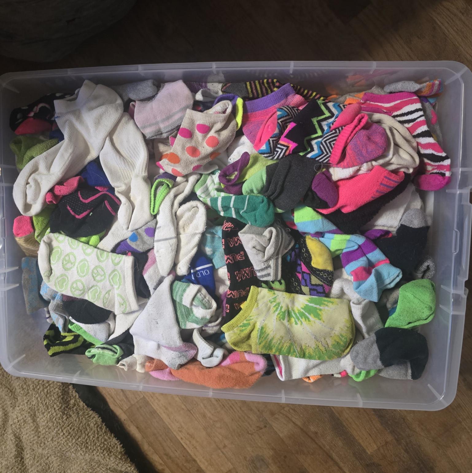 10 pairs of mismatched socks
