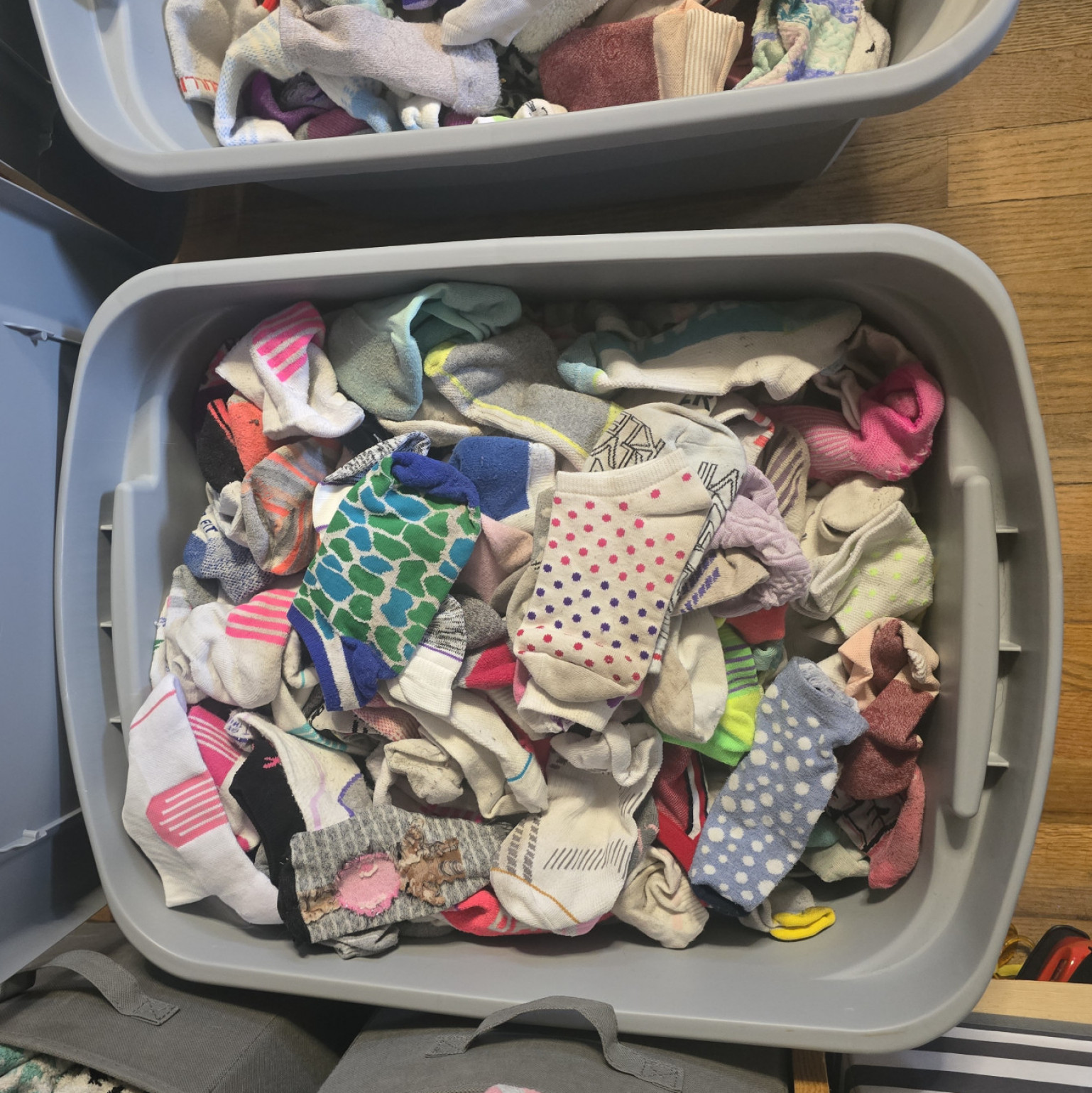 10 pairs of mismatched socks