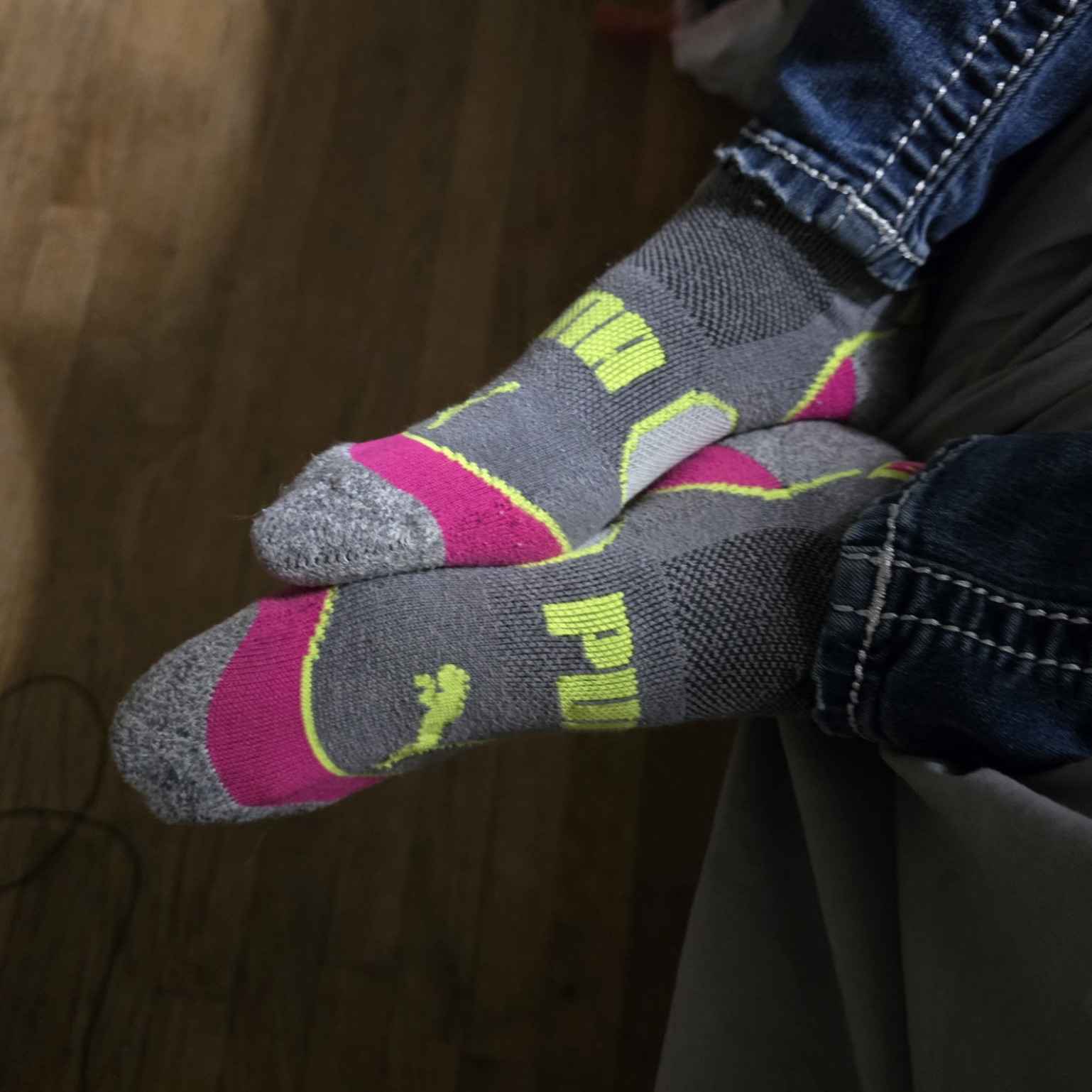 Womens grey puma socks