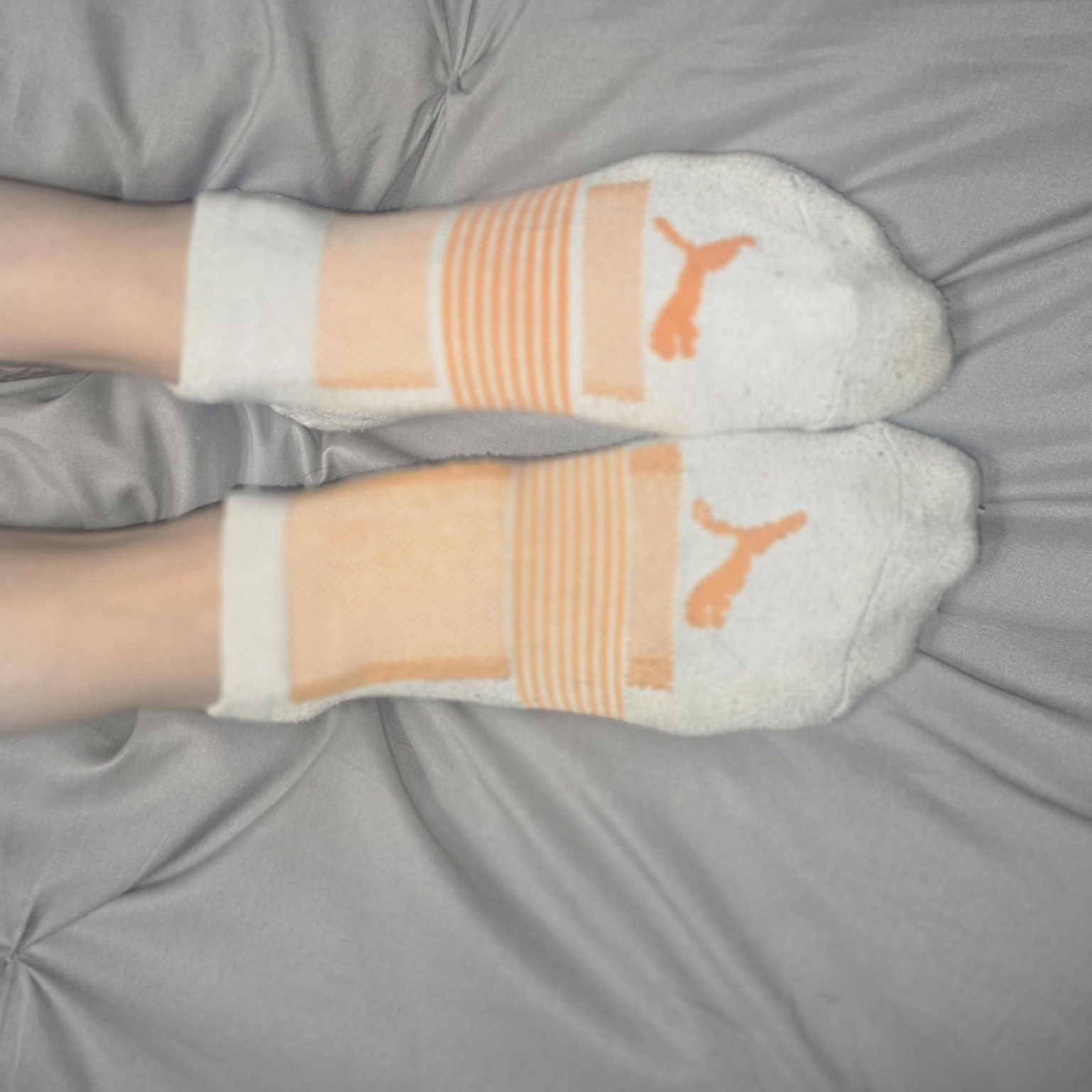 Orange puma socks