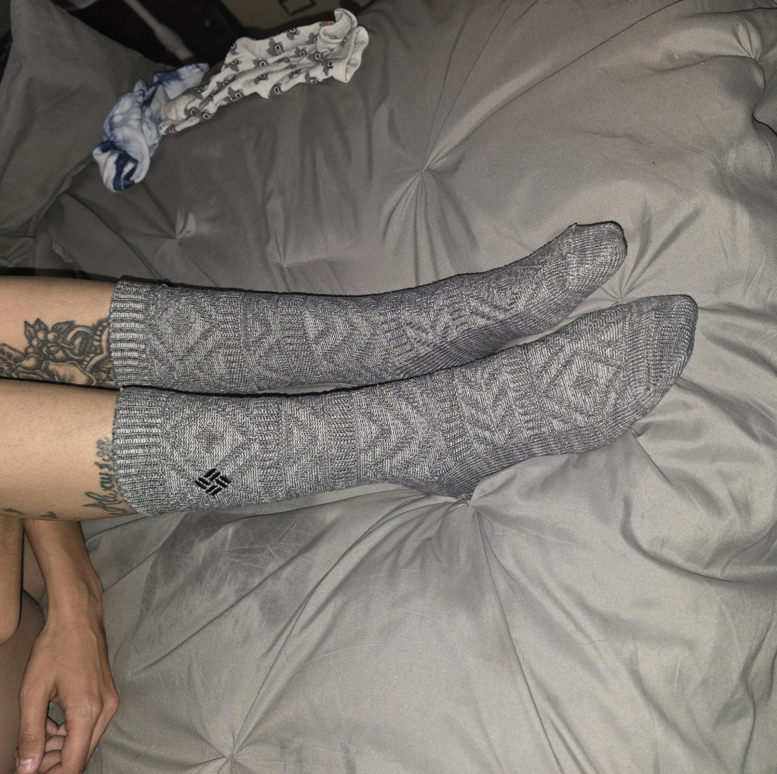 Grey boot socks