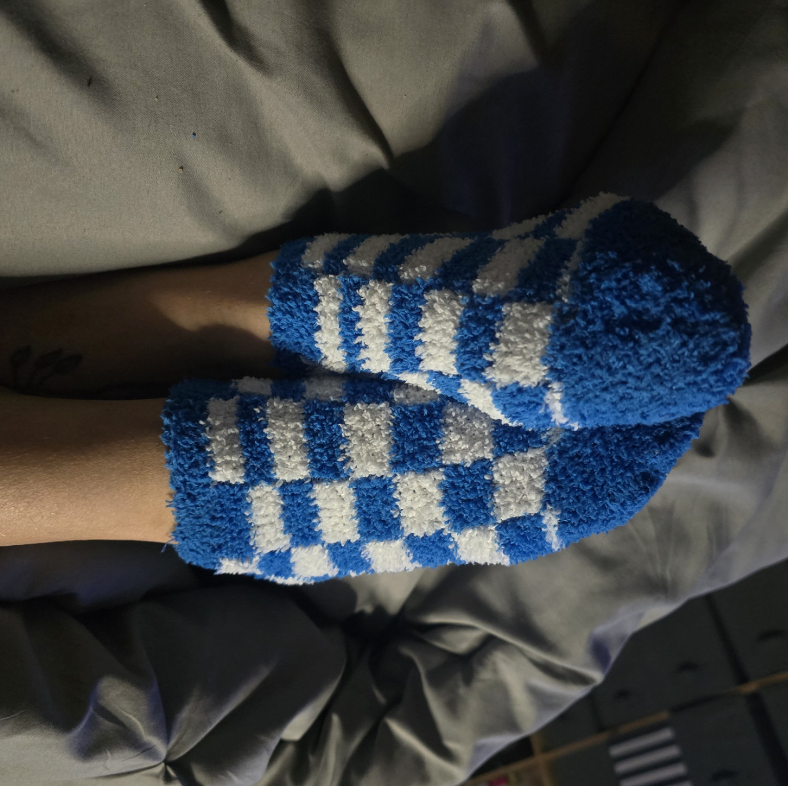 Fuzzy ankle socks