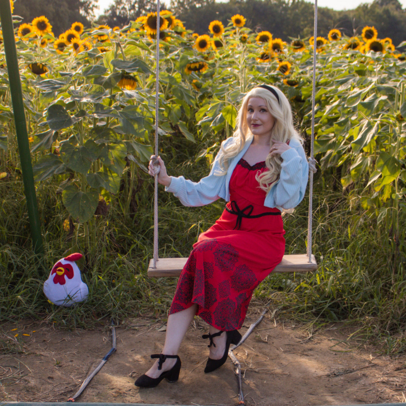 Molly Visits a Sunflower Field