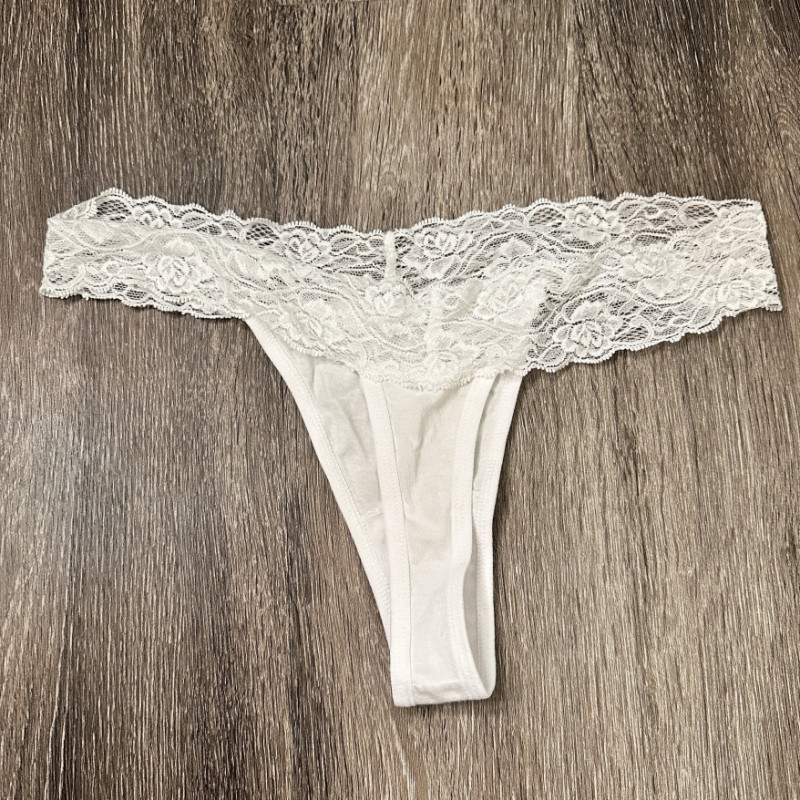 WHITE THONG