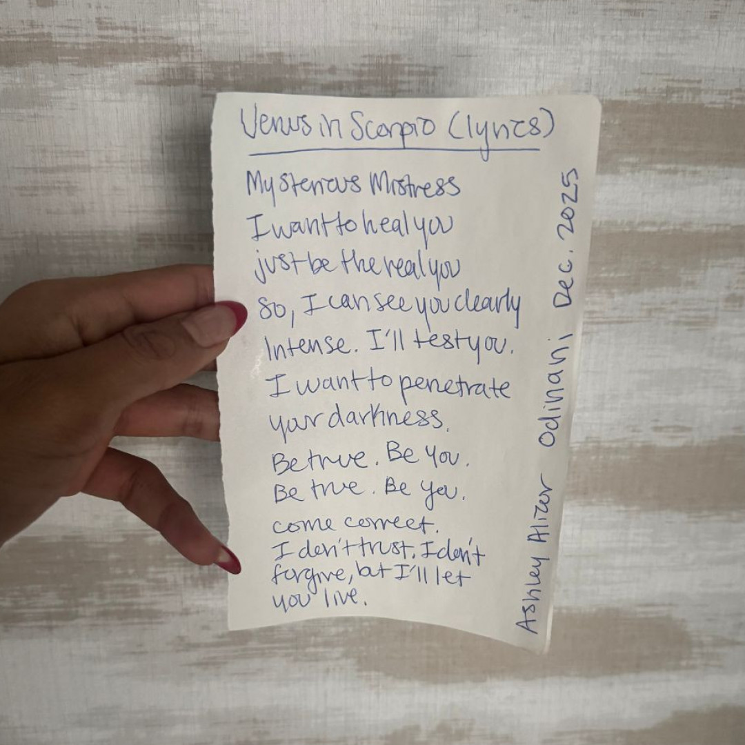 Handwritten Lyrics  Original Odinani Song