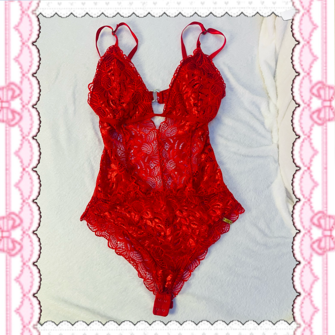Red Lacey Body Suit