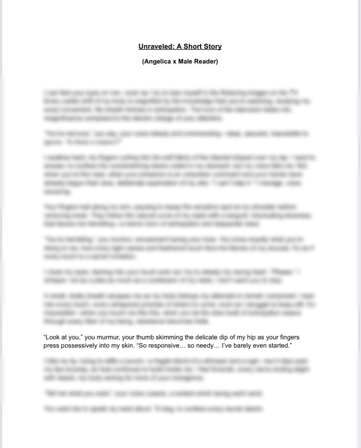 Unraveled: A Short Story