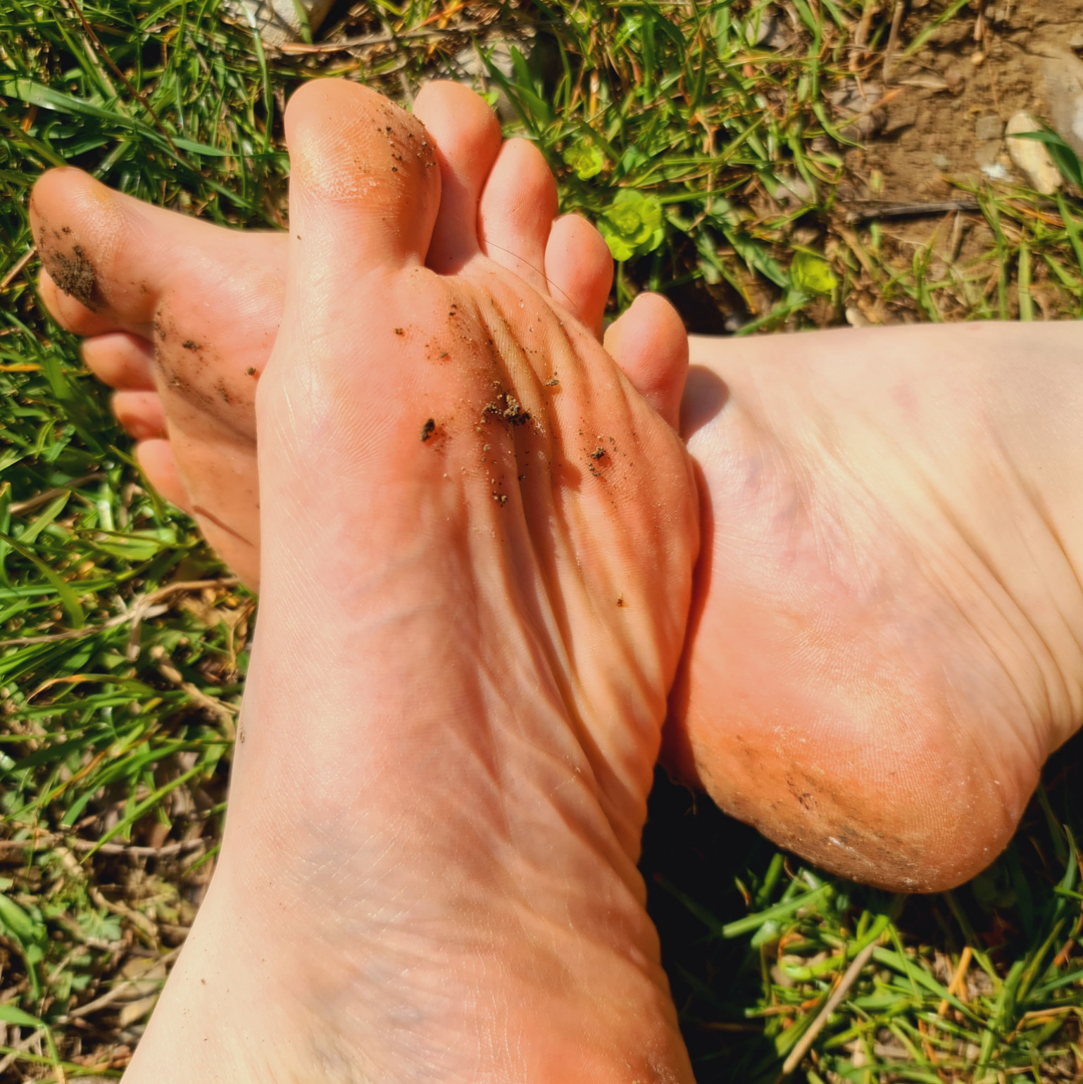 Grass and dirty Soles