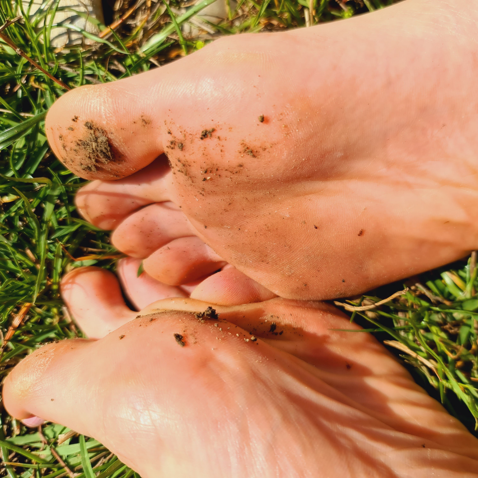 Grass and dirty Soles