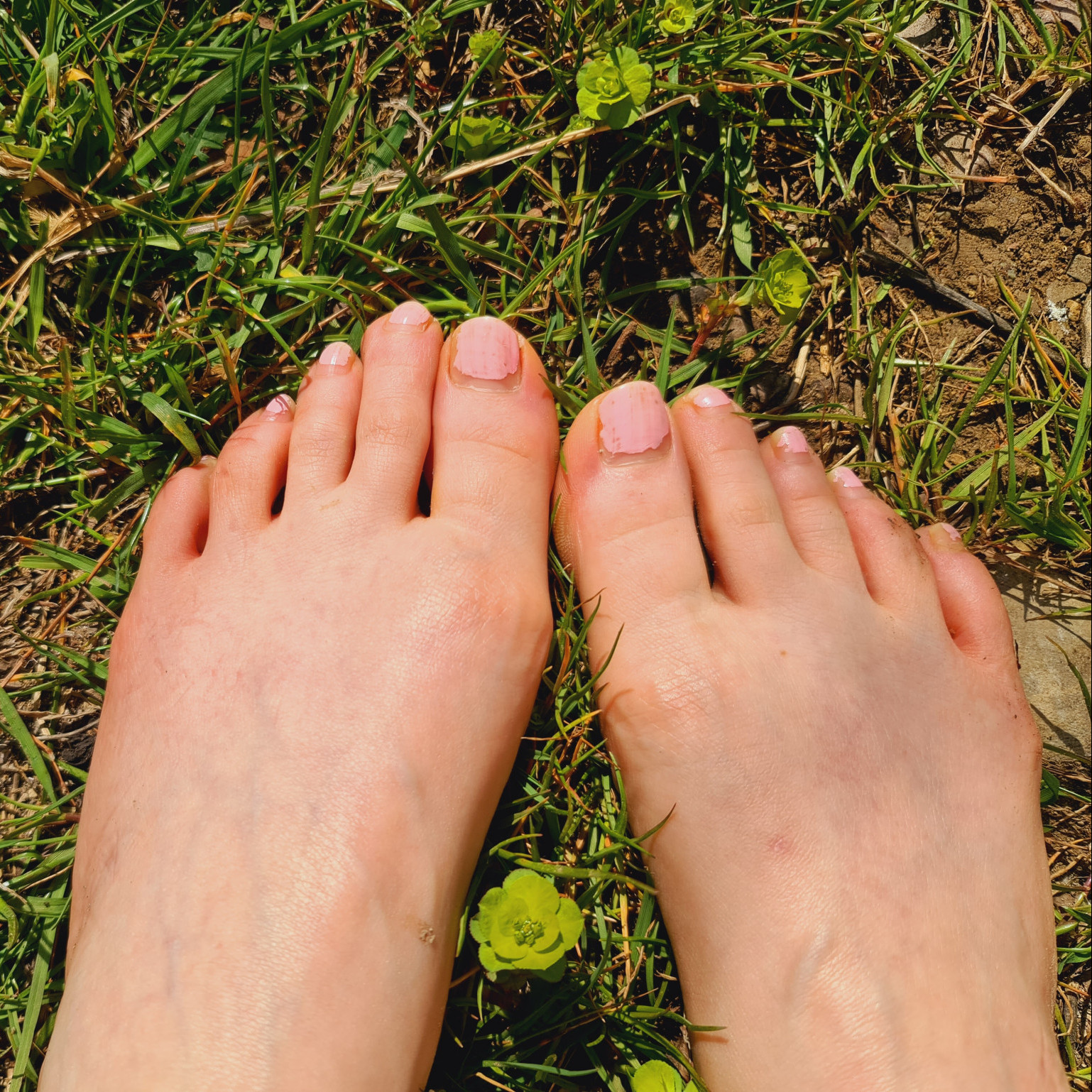 Grass and dirty Soles