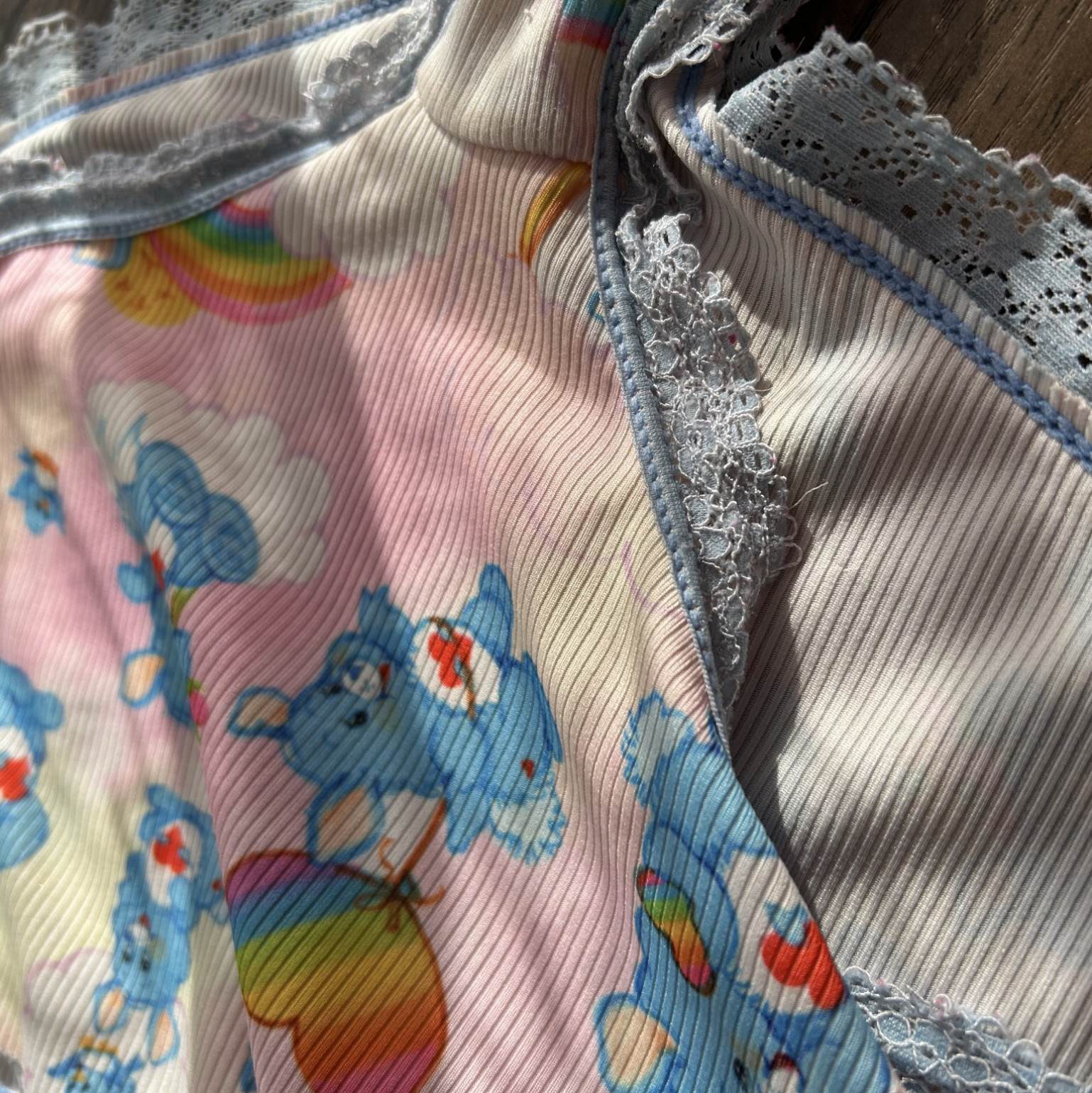 USED Very Worn Carebears Cheeky Panties Boy Shorts