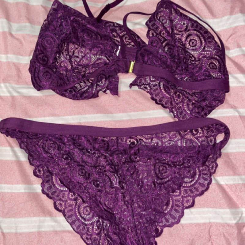 Purple 2 piece lingerie set